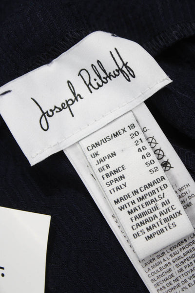 Joseph Ribkoff Womens Plus Dress Pants Blue Geometric Viscose Size 18