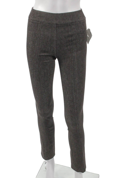 Avenue Montaigne Womens Ankle Leggings Brown Cotton Flecked Pull On Size 00