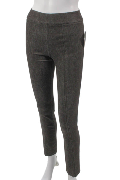 Avenue Montaigne Womens Ankle Leggings Brown Cotton Flecked Pull On Size 00