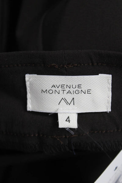 Avenue Montaigne Womens Brown Viscose Pull On Dress Pants Size 4