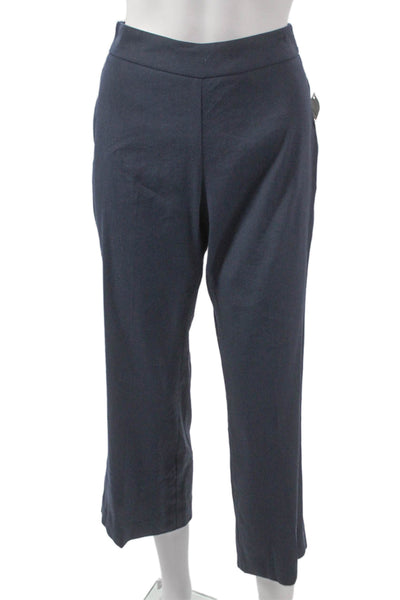 Estelle & Finn Womens Ankle Pants Blue Linen Pull On 25 Inseam Size 0