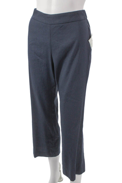 Estelle & Finn Womens Ankle Pants Blue Linen Pull On 25 Inseam Size 0