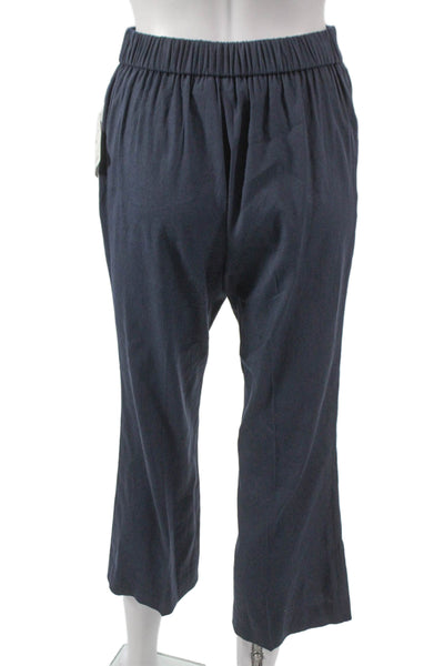 Estelle & Finn Womens Ankle Pants Blue Linen Pull On 25 Inseam Size 0