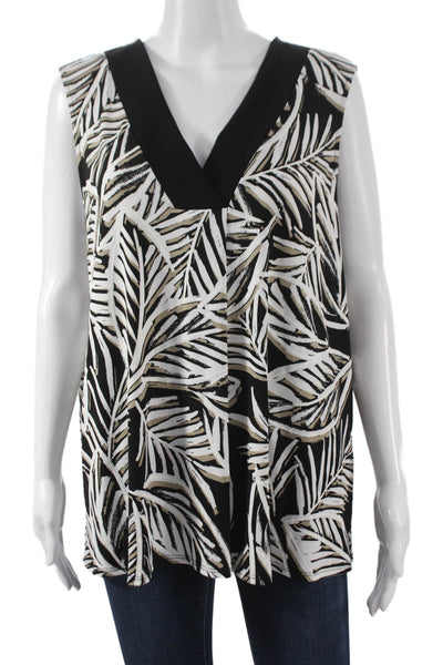 Joseph Ribkoff Women Sleeveless V-Neck Floral Tunic Multicolor Size L