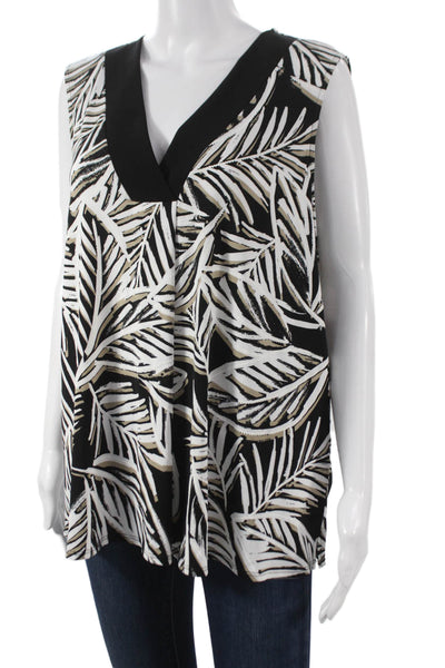 Joseph Ribkoff Women Sleeveless V-Neck Floral Tunic Multicolor Size L