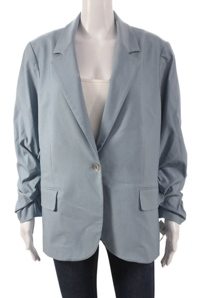 Estelle & Finn Women Basic Jacket Blue Button Long Sleeve Size 12