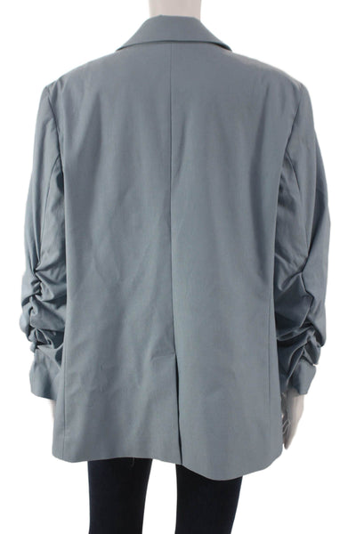 Estelle & Finn Women Basic Jacket Blue Button Long Sleeve Size 12