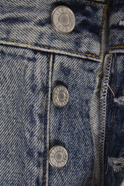 Agolde Women Straight High Rise Blue Jeans 28 Inseam 100% Cotton Size 24