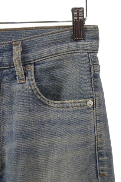 Agolde Womens Blue Tapered Jeans Mid Rise Cotton Button Size 24