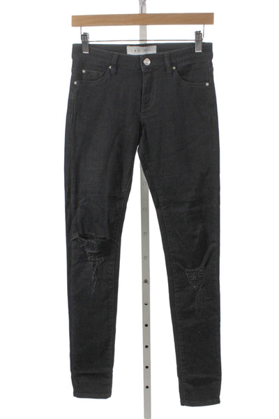 IRO Jeans Womens Skinny Low Rise Black Cotton Jeans Size 24