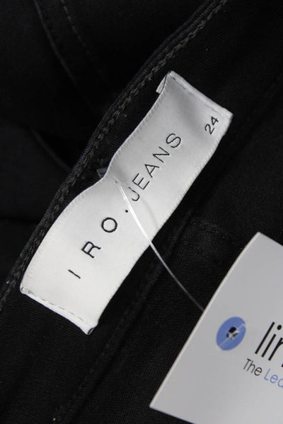 IRO Jeans Womens Skinny Low Rise Black Cotton Jeans Size 24