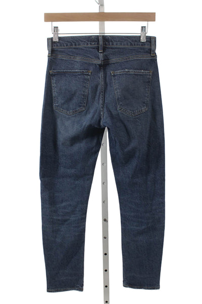 Agolde Women Tapered Jeans Blue Low Rise Size 24