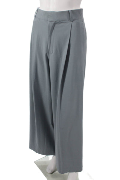 Zara Women Dress Pants Gray Polyester Zip Solid Inseam 28 Size XS