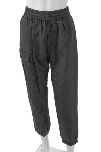 KT x T/Shirt Unisex Adults Gray Cargo Pants Polyester Blend Pull On Size S