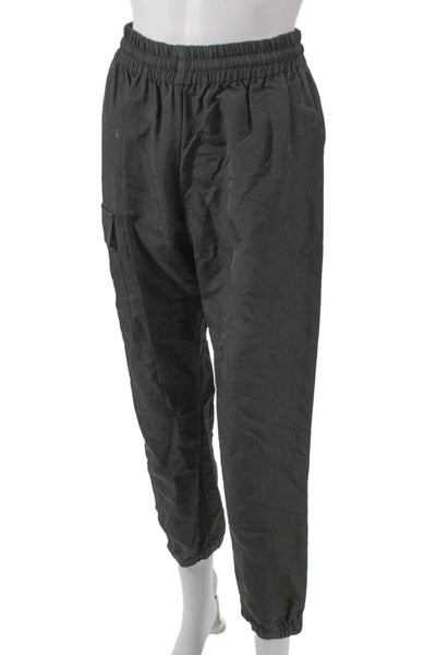 KT x T/Shirt Unisex Adults Gray Cargo Pants Polyester Blend Pull On Size S