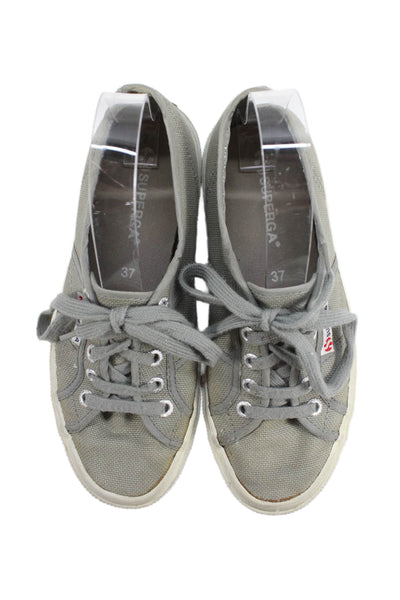 Superga Womens Paneled Casual Sneakers Gray Size 5