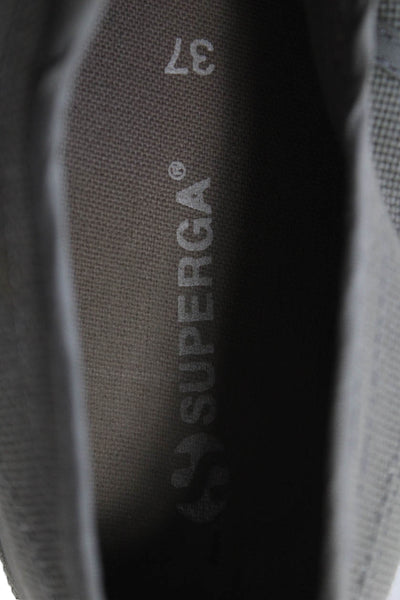 Superga Womens Paneled Casual Sneakers Gray Size 5