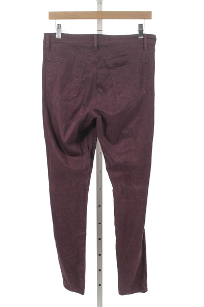 J Brand Womens Skinny Jeans Purple Cotton Mid Rise Inseam 28 Size 29