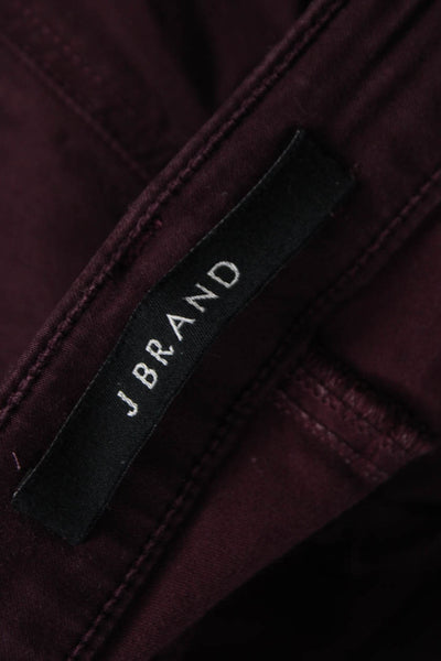 J Brand Womens Skinny Jeans Purple Cotton Mid Rise Inseam 28 Size 29