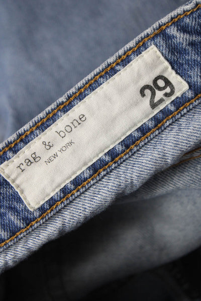 Rag & Bone Womens Straight Mid Rise Blue Jeans Size 29