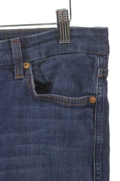 7 For All Mankind Womens Straight Jeans High Waist Blue Size 30