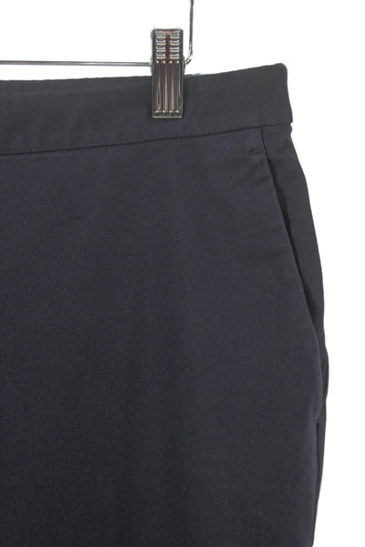 Theory Women Dress Pants Blue Cotton Pull On Solid Size 10