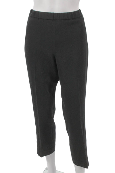Theory Women Dress Pants Black Triacetate Blend Pull On Size 10