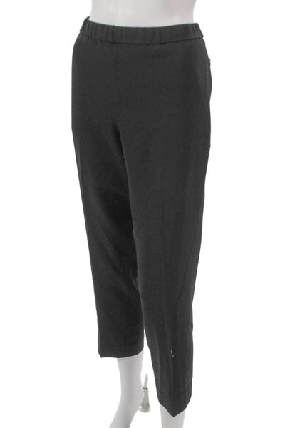 Theory Women Dress Pants Black Triacetate Blend Pull On Size 10