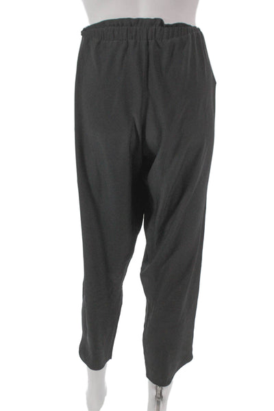 Ramy Brook Women Paperbag Silk Pants Black Size L