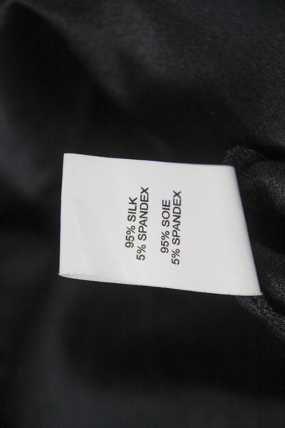 Ramy Brook Women Paperbag Silk Pants Black Size L
