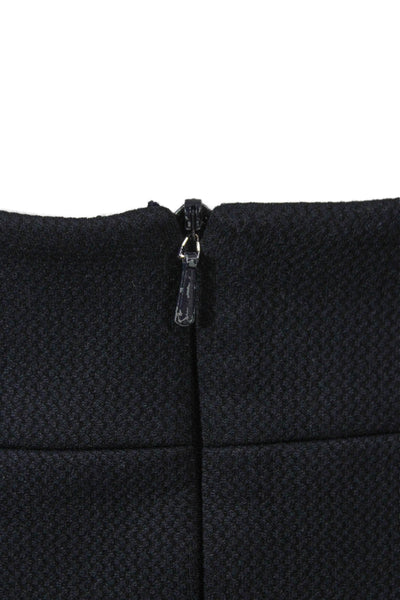 Karen Millen Women Straight Pencil Skirt Gray Cotton Knee Length Zip Size 12