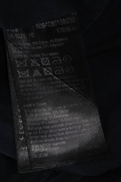 Karen Millen Women Straight Pencil Skirt Gray Cotton Knee Length Zip Size 12