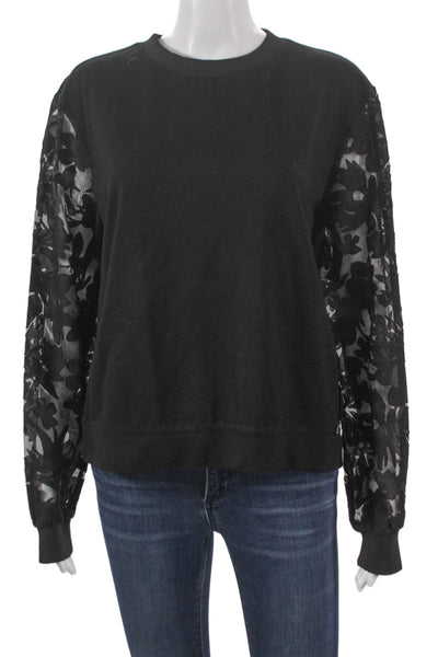 Ted Baker London Women Pullover Sweater Black Crew Neck Long Sleeve Size 3