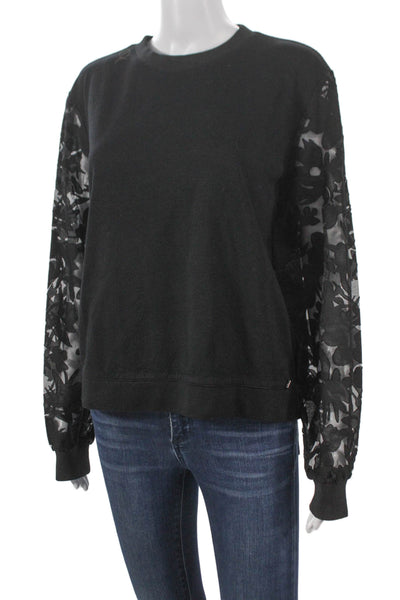 Ted Baker London Women Pullover Sweater Black Crew Neck Long Sleeve Size 3