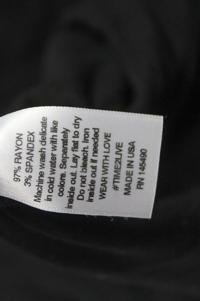 Electric & Rose Womens Shirt Dress Black Rayon Blend Long Sleeve Size XS