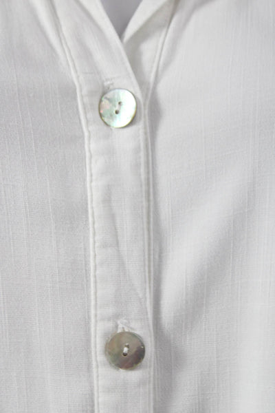 Electric & Rose Womens Rayon Shirt Dress White Long Sleeve Size XS