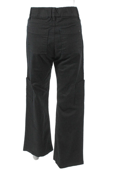 Flog Women Cargo Pants Black Cotton Pull On Size 27