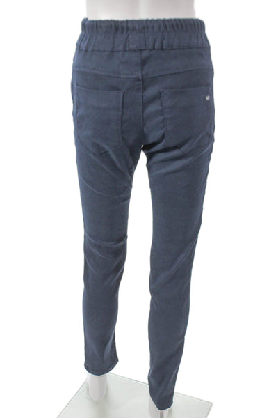 Flog Women Jogger Pants Blue Cotton Drawstring Size 24