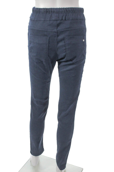 Flog Womens Jogger Pants Blue Cotton Drawstring Solid Size 28