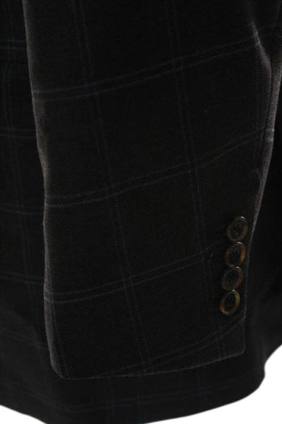 Loro Piana Brown Wool 2 Button Notched Collar Blazer Size 42