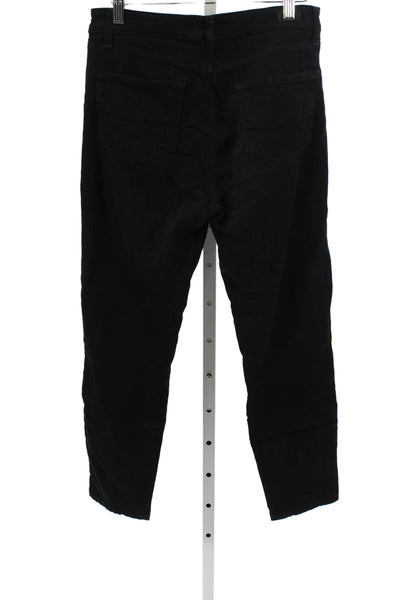 Paige Women Skinny Jeans Black Mid Rise Cotton Blend Button Size 29