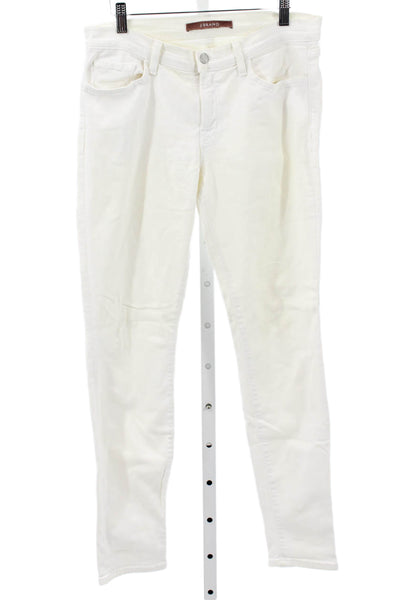 J Brand Women Skinny Jeans White Cotton Blend Size 28