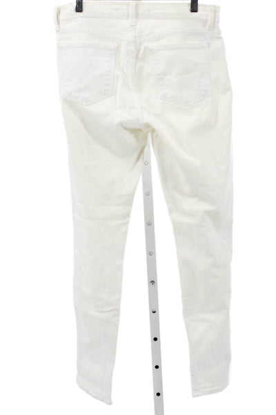 J Brand Women Skinny Jeans White Cotton Blend Size 28