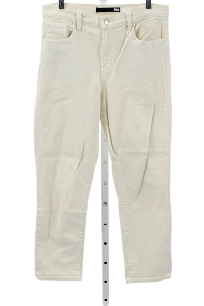 J Brand Womens Straight Ivory Jeans Size 29