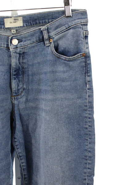DL1961 Women Straight Jeans Blue High Rise Size 28