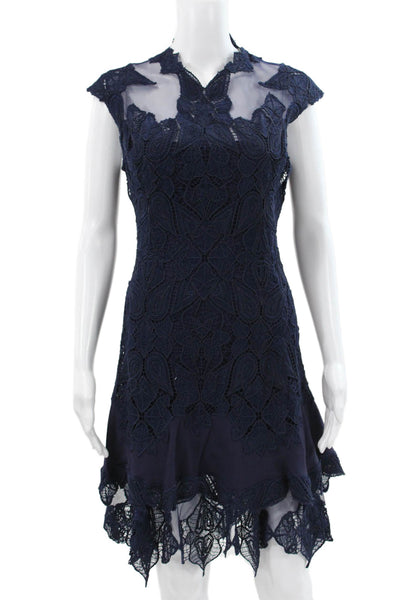 Jonathan Simkhai Women Fit & Flare Dress Blue Paisley Viscose Size 4