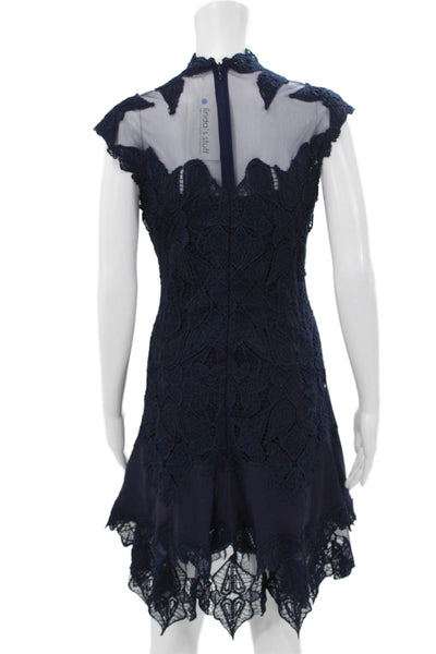 Jonathan Simkhai Women Fit & Flare Dress Blue Paisley Viscose Size 4
