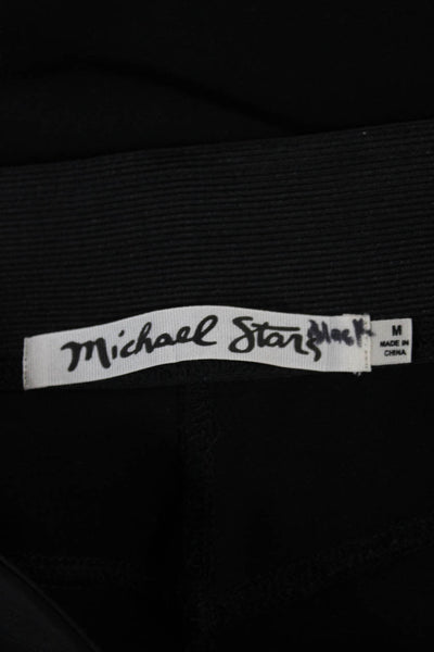 Michael Stars Women Capri Leggings Black Polyester Blend Size M