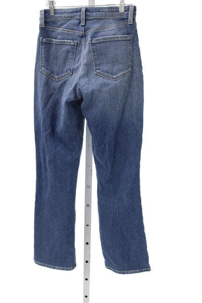 L'Agence Women Bootcut Jeans Blue Mid Rise Cotton Blend 25in Inseam Size 24