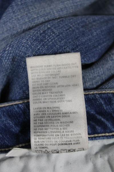 L'Agence Women Bootcut Jeans Blue Mid Rise Cotton Blend 25in Inseam Size 24